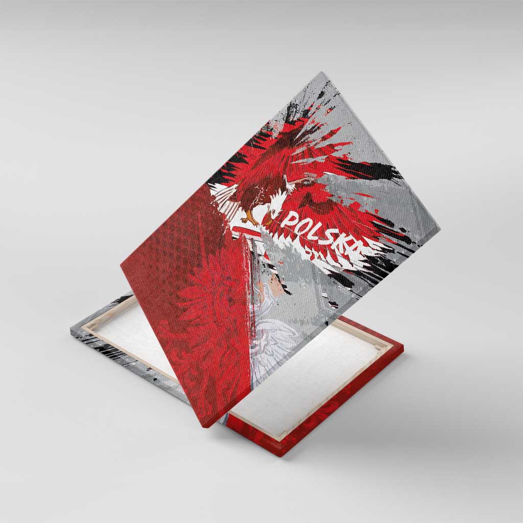 Polska Eagle Canvas Wall Art Poland Sporty Grunge Style - Wonder Print Shop