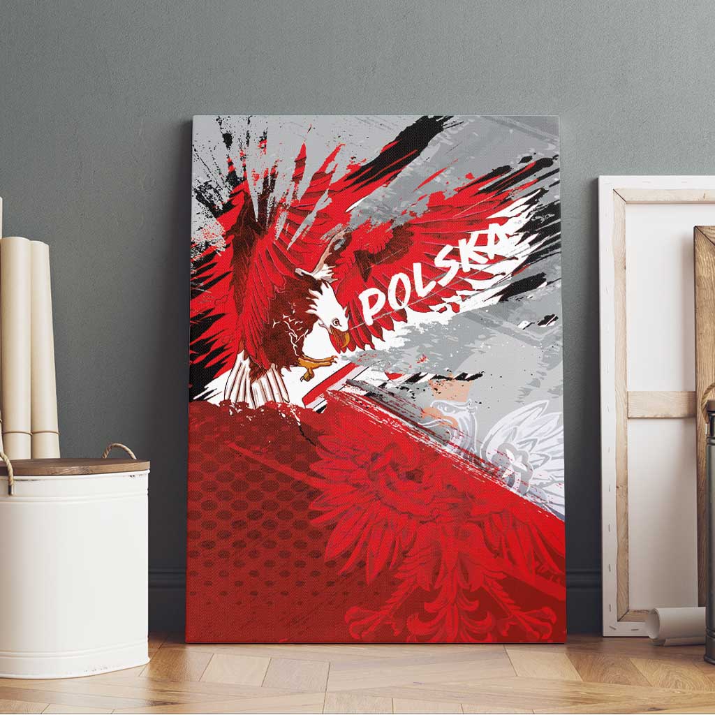 Polska Eagle Canvas Wall Art Poland Sporty Grunge Style - Wonder Print Shop
