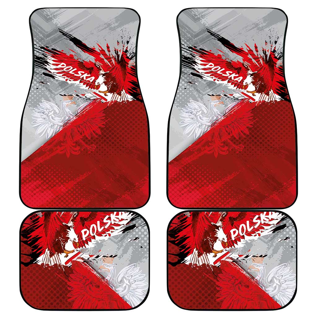 Polska Eagle Car Mats Poland Sporty Grunge Style - Wonder Print Shop