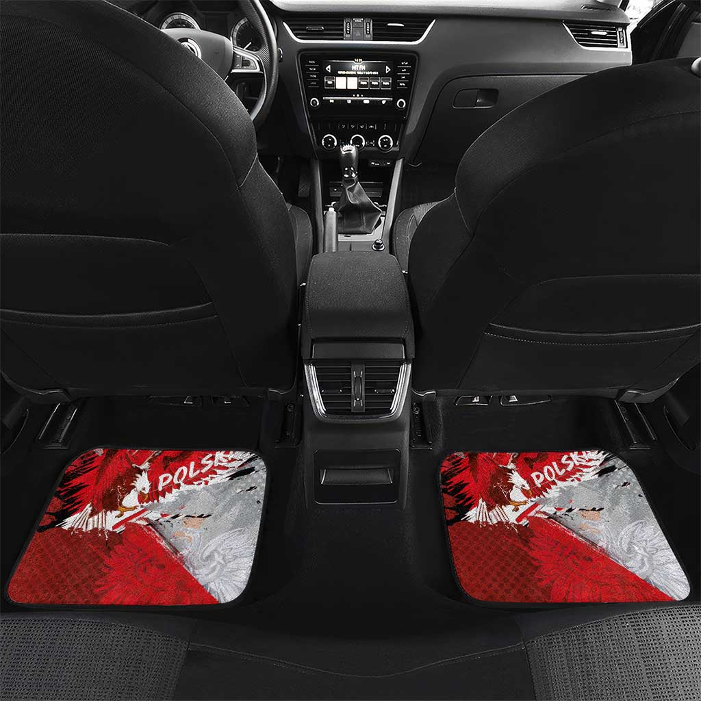 Polska Eagle Car Mats Poland Sporty Grunge Style - Wonder Print Shop