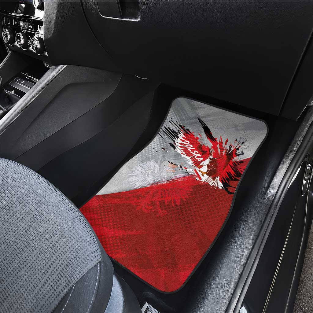 Polska Eagle Car Mats Poland Sporty Grunge Style - Wonder Print Shop