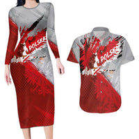 Polska Eagle Couples Matching Long Sleeve Bodycon Dress and Hawaiian Shirt Poland Sporty Grunge Style - Wonder Print Shop