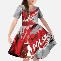 Polska Eagle Family Matching Off Shoulder Maxi Dress and Hawaiian Shirt Poland Sporty Grunge Style - Wonder Print Shop