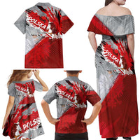 Polska Eagle Family Matching Off Shoulder Maxi Dress and Hawaiian Shirt Poland Sporty Grunge Style - Wonder Print Shop