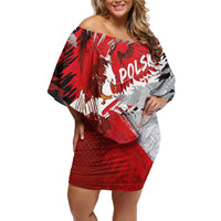 Polska Eagle Family Matching Off Shoulder Short Dress and Hawaiian Shirt Poland Sporty Grunge Style - Wonder Print Shop