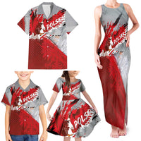 Polska Eagle Family Matching Tank Maxi Dress and Hawaiian Shirt Poland Sporty Grunge Style - Wonder Print Shop