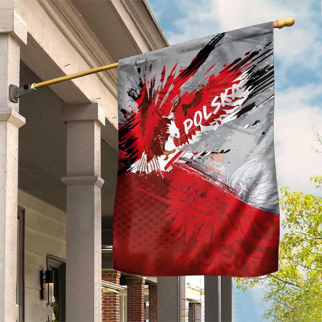Polska Eagle Garden Flag Poland Sporty Grunge Style - Wonder Print Shop