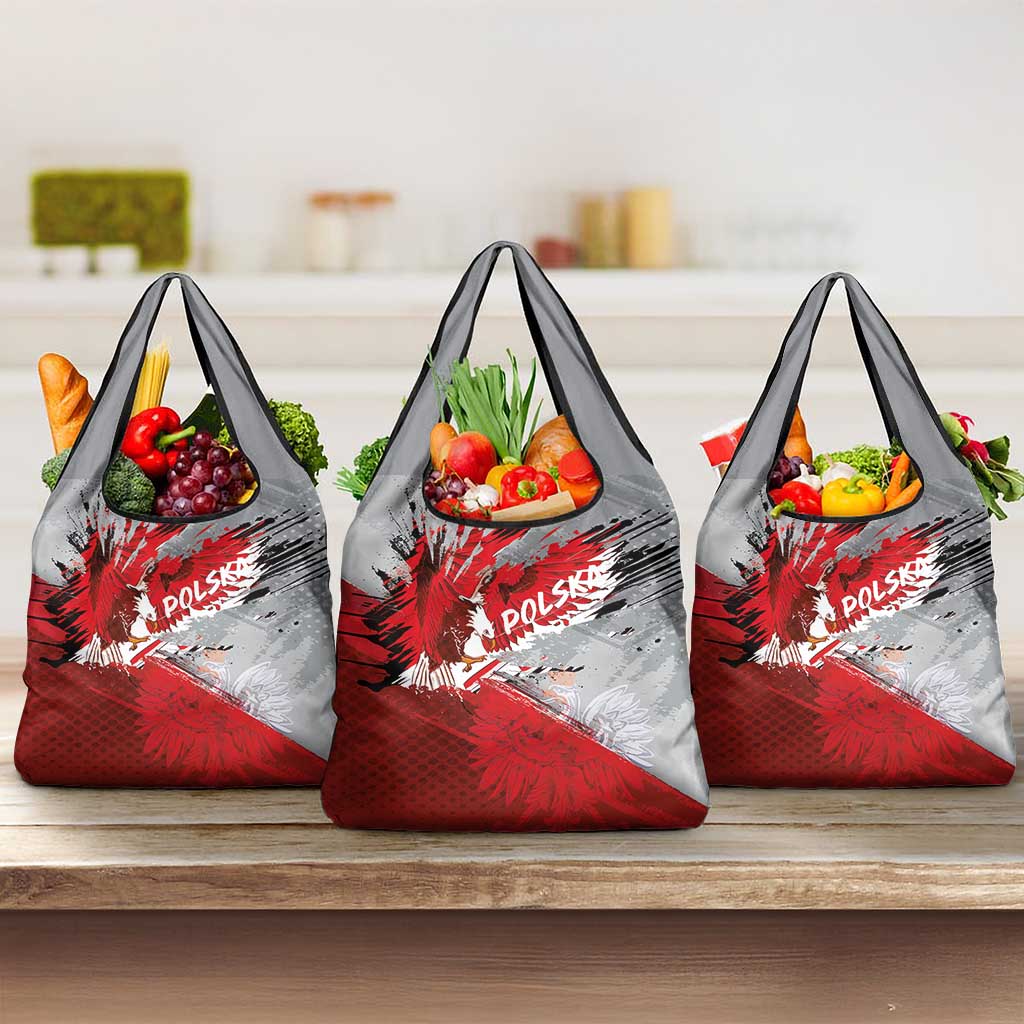 Polska Eagle Grocery Bag Poland Sporty Grunge Style - Wonder Print Shop