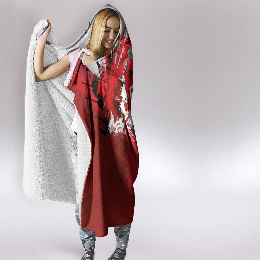 Polska Eagle Hooded Blanket Poland Sporty Grunge Style - Wonder Print Shop