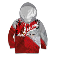 Polska Eagle Kid Hoodie Poland Sporty Grunge Style - Wonder Print Shop