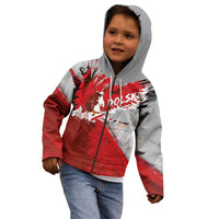 Polska Eagle Kid Hoodie Poland Sporty Grunge Style - Wonder Print Shop