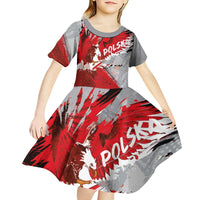 Polska Eagle Kid Short Sleeve Dress Poland Sporty Grunge Style - Wonder Print Shop