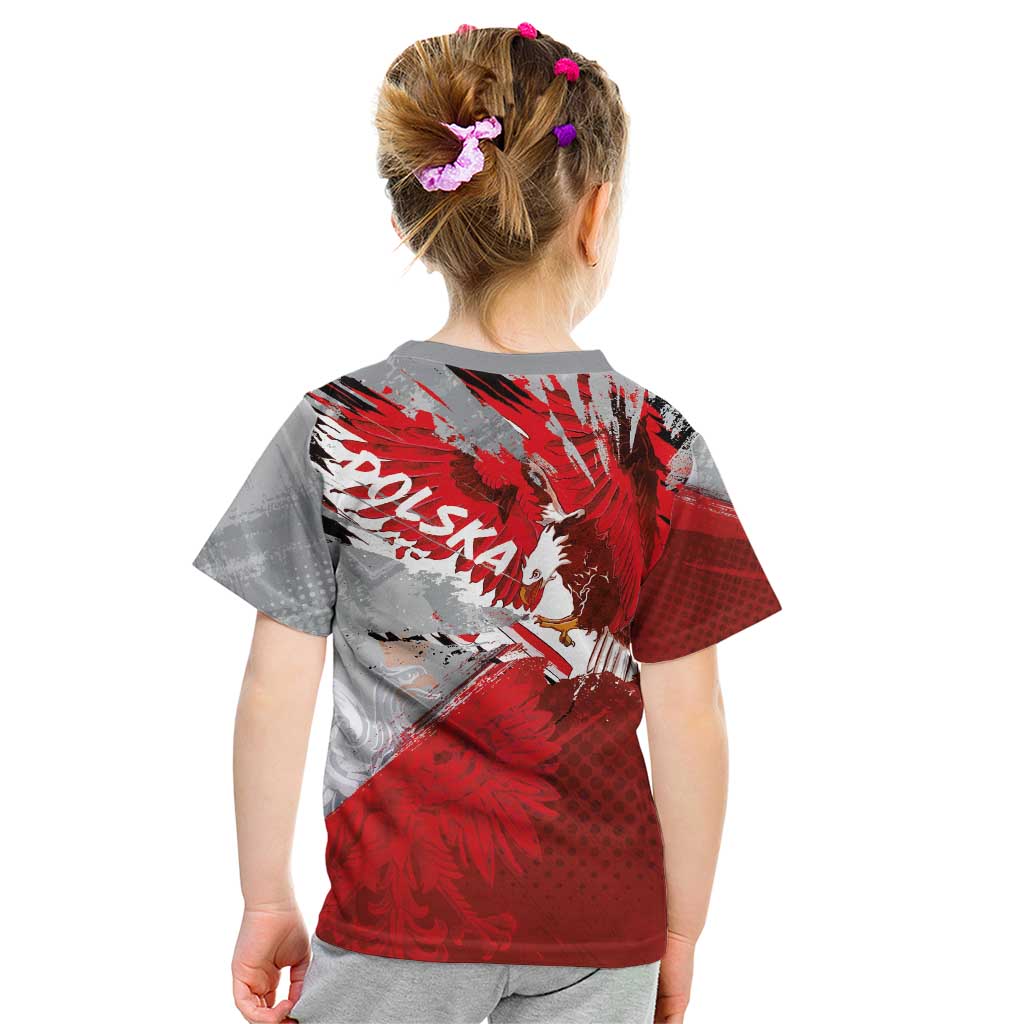 Polska Eagle Kid T Shirt Poland Sporty Grunge Style - Wonder Print Shop