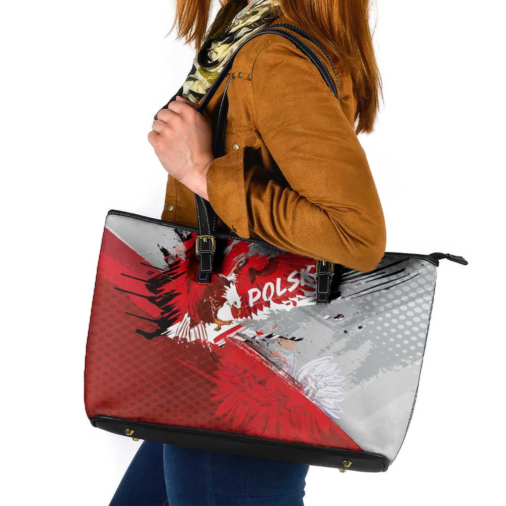 Polska Eagle Leather Tote Bag Poland Sporty Grunge Style - Wonder Print Shop