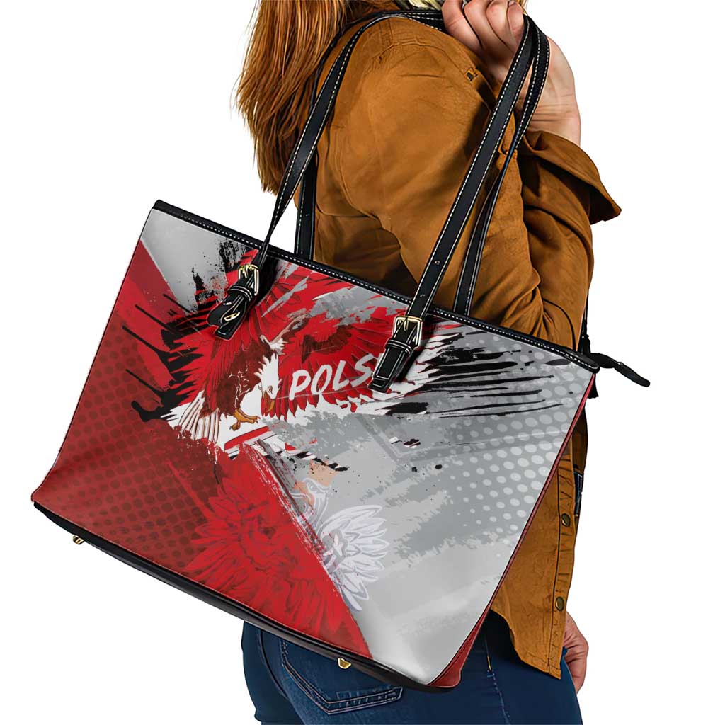 Polska Eagle Leather Tote Bag Poland Sporty Grunge Style - Wonder Print Shop