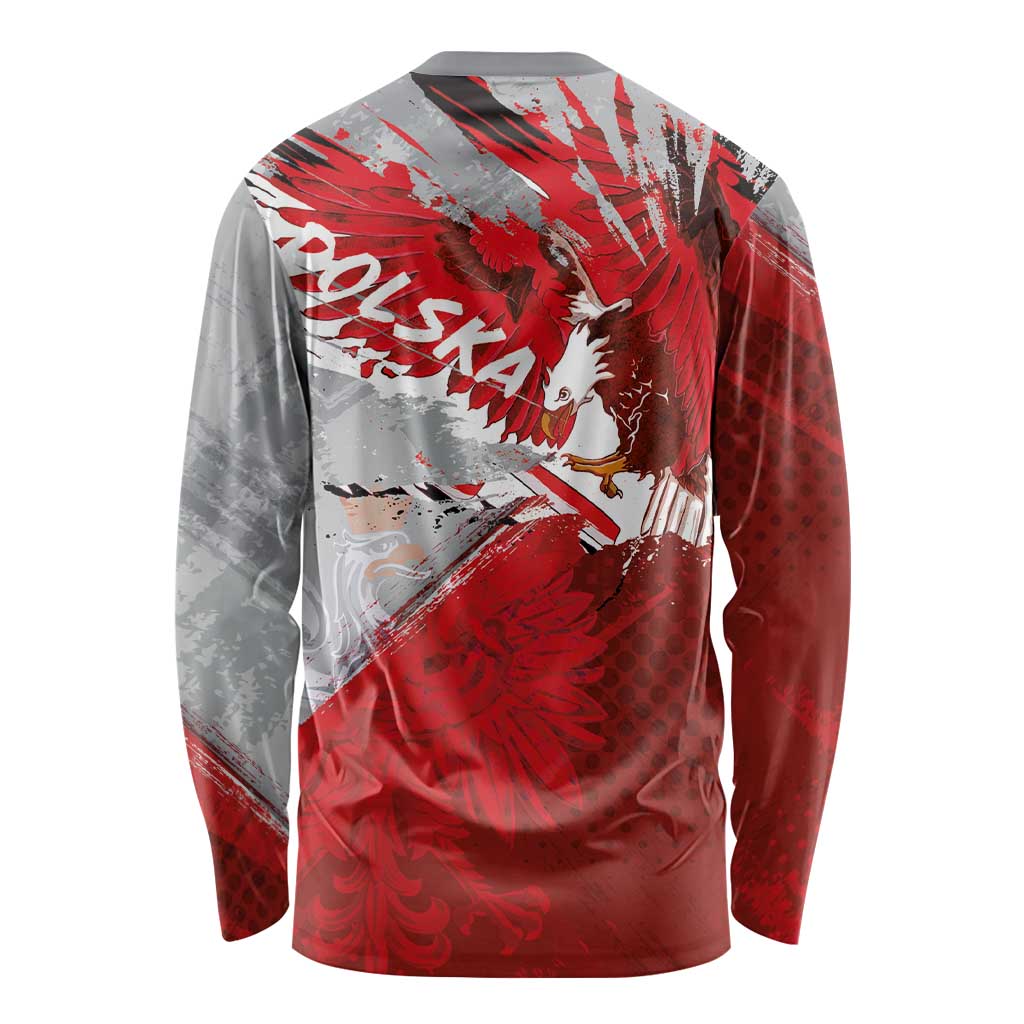 Polska Eagle Long Sleeve Shirt Poland Sporty Grunge Style - Wonder Print Shop