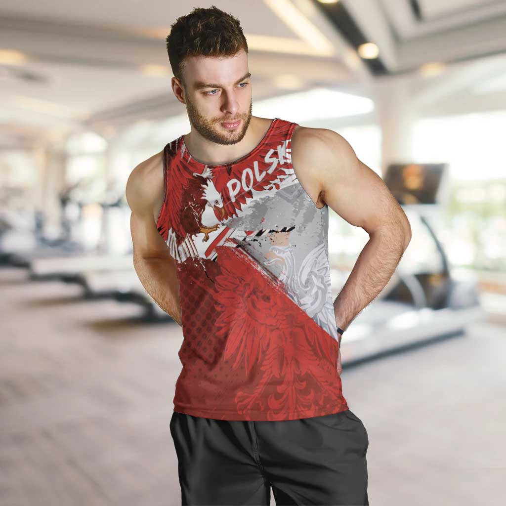 Polska Eagle Men Tank Top Poland Sporty Grunge Style - Wonder Print Shop