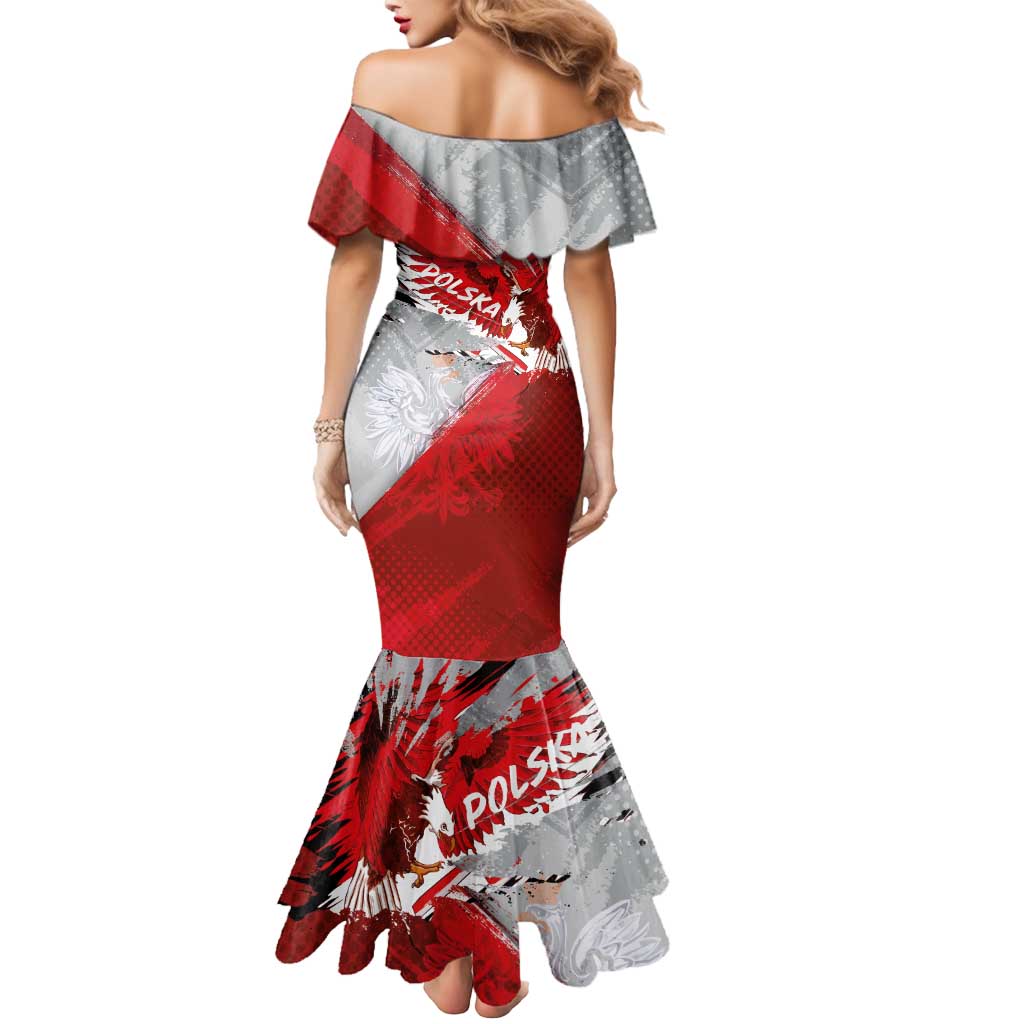 Polska Eagle Mermaid Dress Poland Sporty Grunge Style - Wonder Print Shop