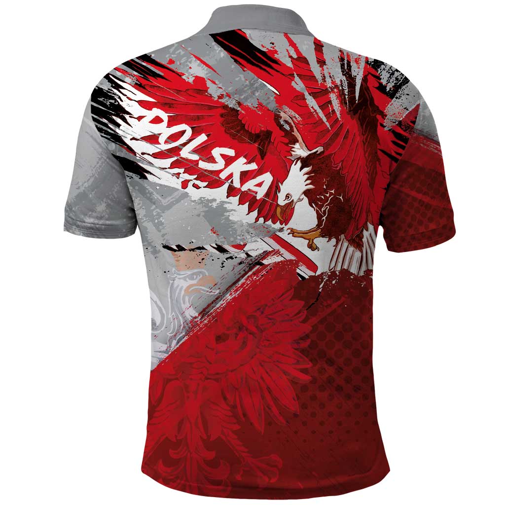 Polska Eagle Polo Shirt Poland Sporty Grunge Style - Wonder Print Shop