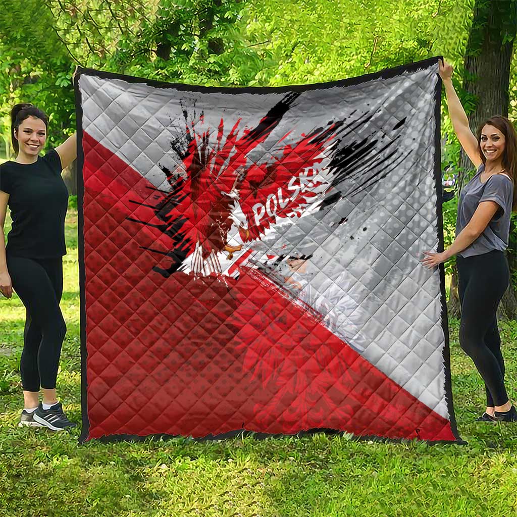 Polska Eagle Quilt Poland Sporty Grunge Style - Wonder Print Shop