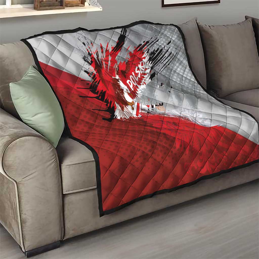 Polska Eagle Quilt Poland Sporty Grunge Style - Wonder Print Shop
