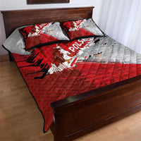 Polska Eagle Quilt Bed Set Poland Sporty Grunge Style - Wonder Print Shop