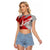 Polska Eagle Raglan Cropped T Shirt Poland Sporty Grunge Style - Wonder Print Shop