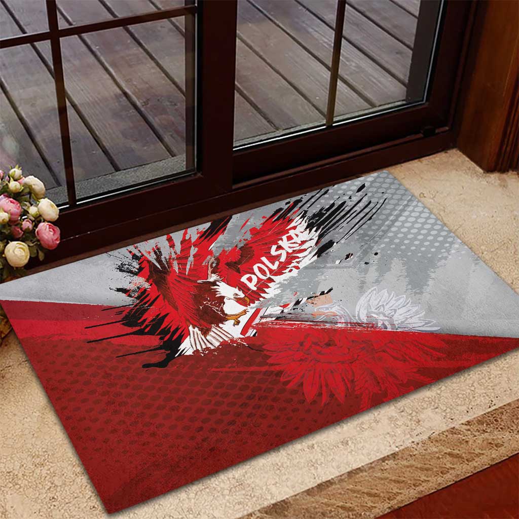 Polska Eagle Rubber Doormat Poland Sporty Grunge Style - Wonder Print Shop