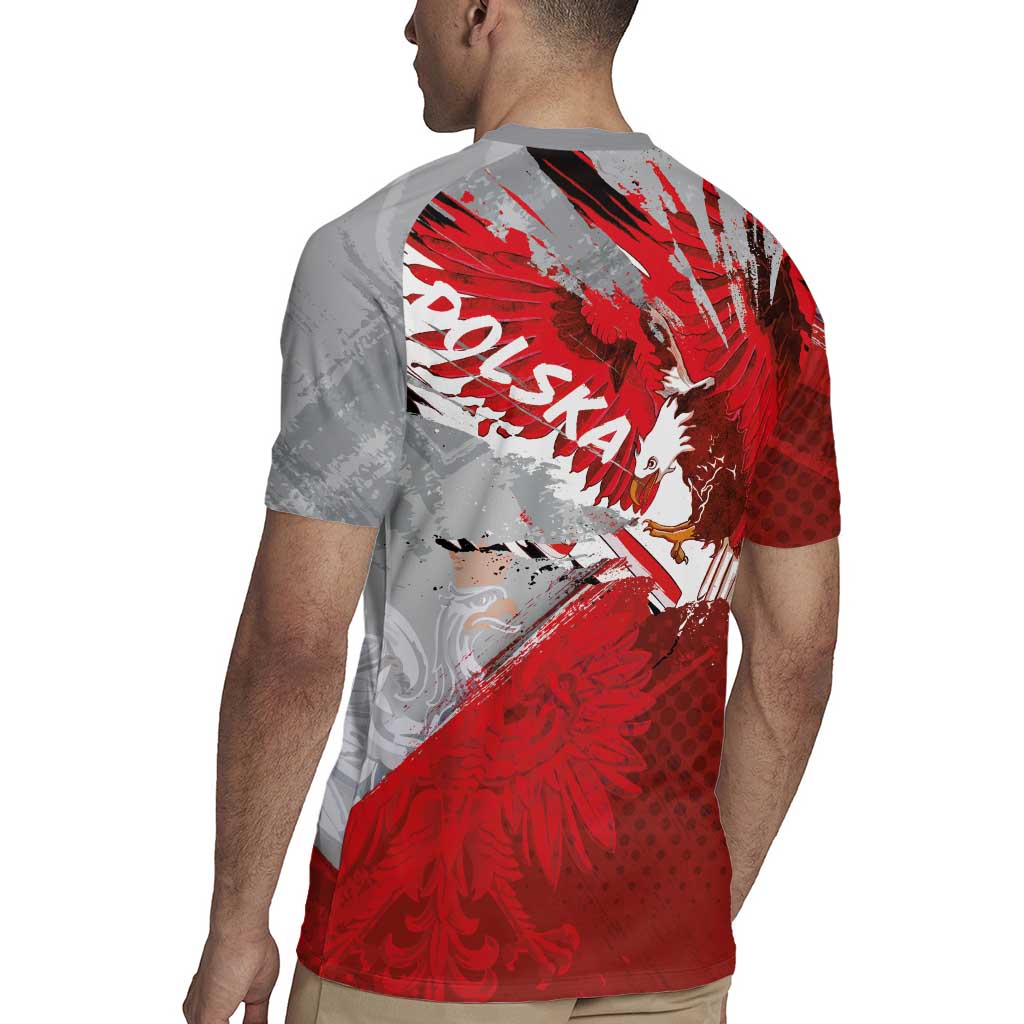 Polska Eagle Rugby Jersey Poland Sporty Grunge Style - Wonder Print Shop