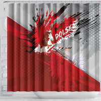 Polska Eagle Shower Curtain Poland Sporty Grunge Style - Wonder Print Shop