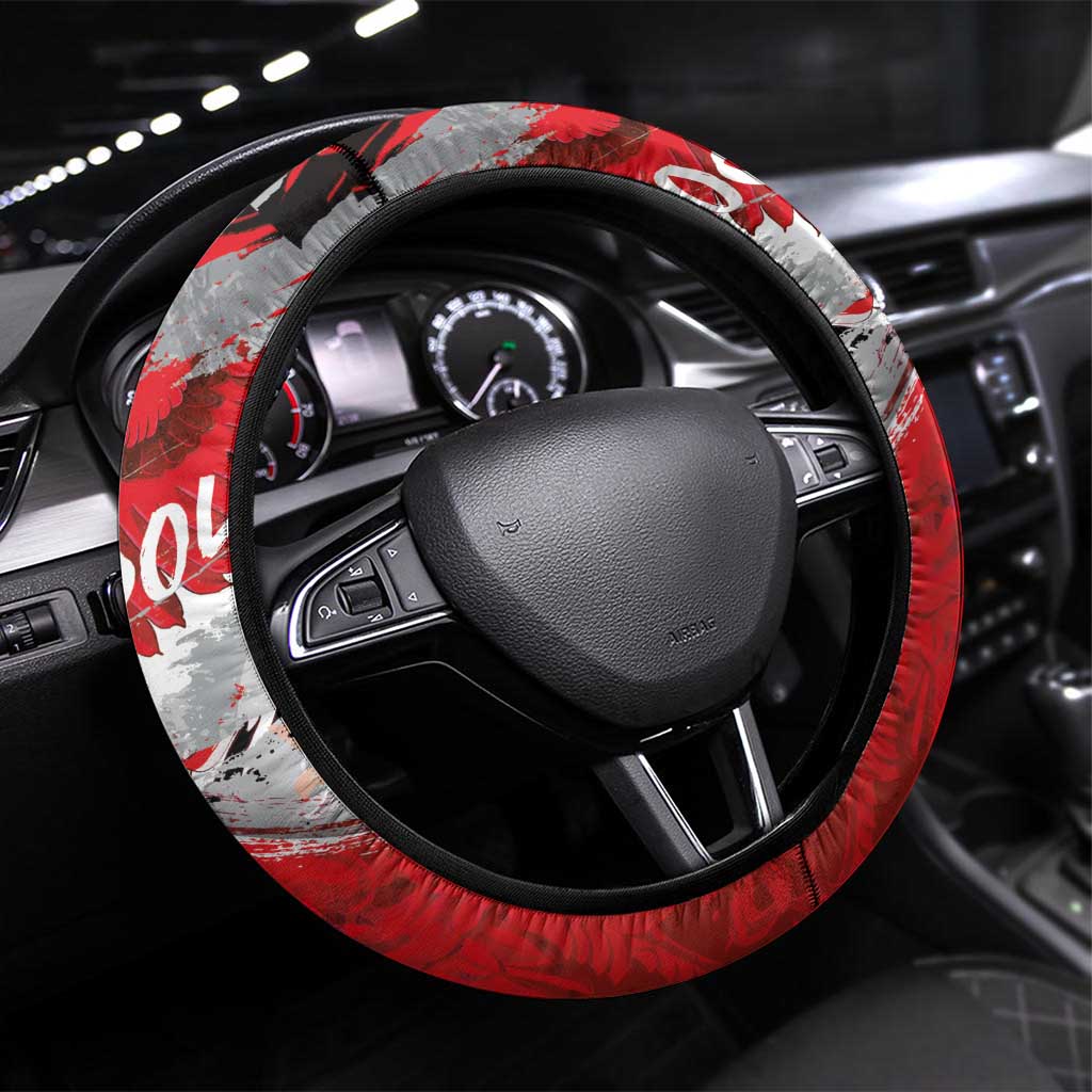 Polska Eagle Steering Wheel Cover Poland Sporty Grunge Style - Wonder Print Shop