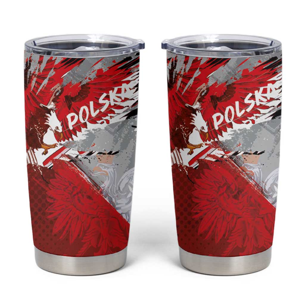 Polska Eagle Tumbler Cup Poland Sporty Grunge Style - Wonder Print Shop
