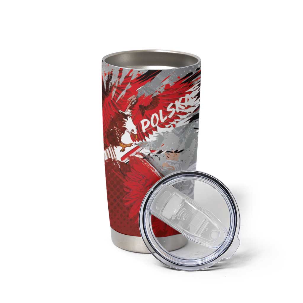 Polska Eagle Tumbler Cup Poland Sporty Grunge Style - Wonder Print Shop