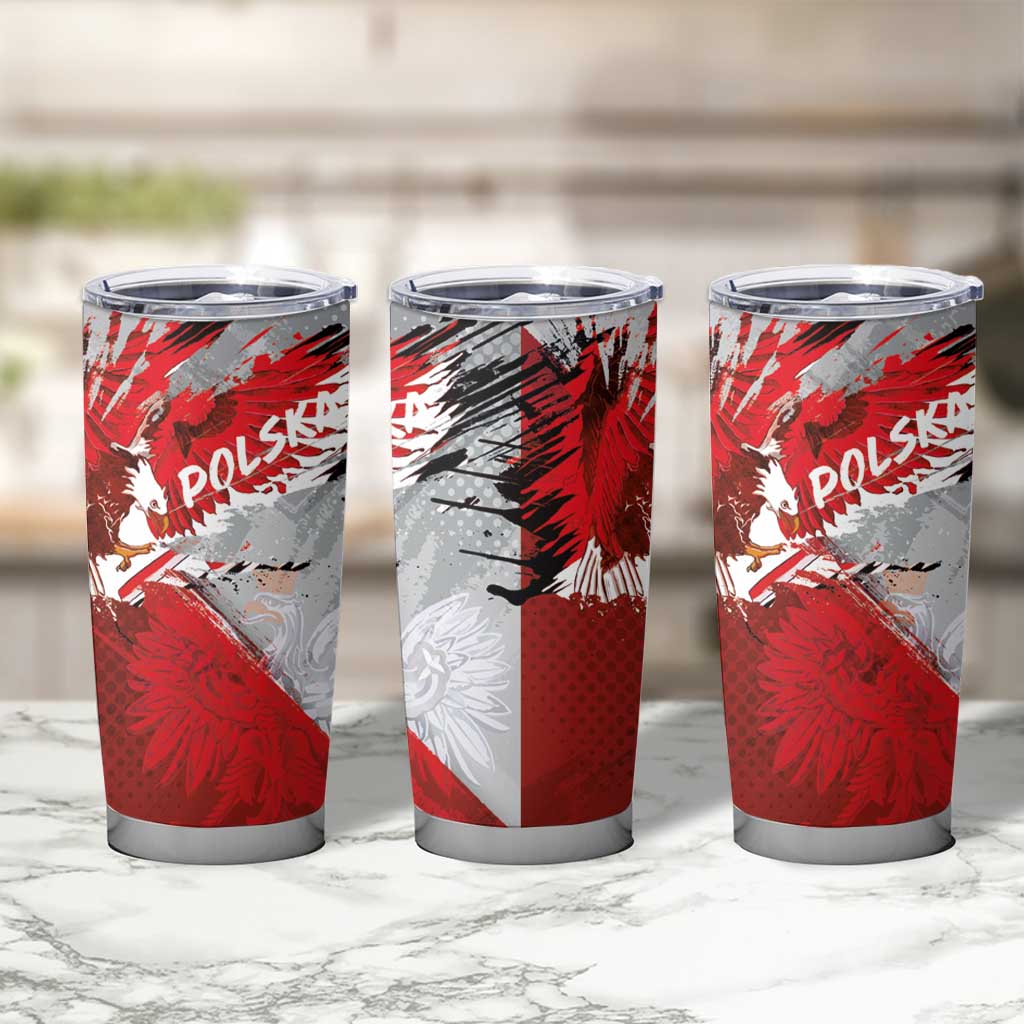 Polska Eagle Tumbler Cup Poland Sporty Grunge Style - Wonder Print Shop