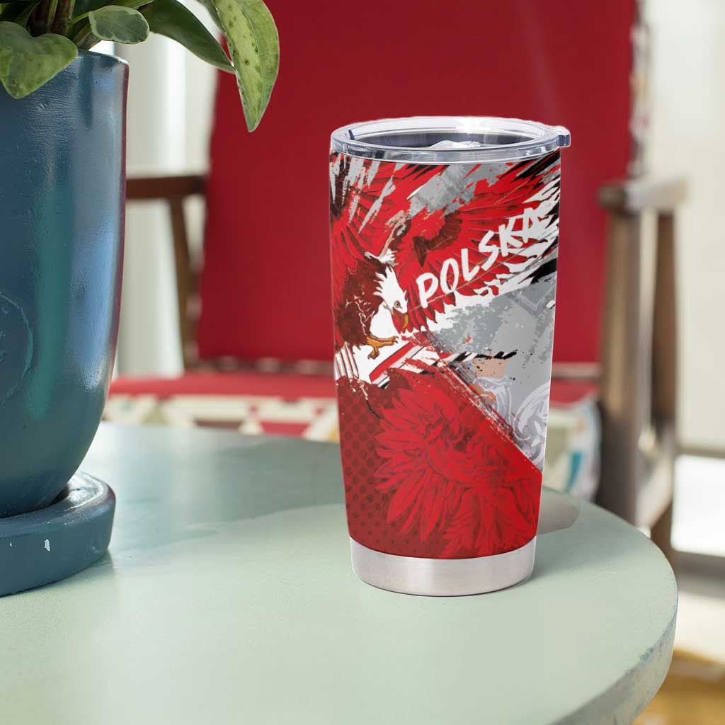 Polska Eagle Tumbler Cup Poland Sporty Grunge Style - Wonder Print Shop