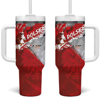 Polska Eagle Tumbler With Handle Poland Sporty Grunge Style - Wonder Print Shop