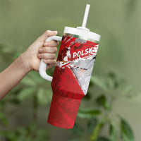 Polska Eagle Tumbler With Handle Poland Sporty Grunge Style - Wonder Print Shop