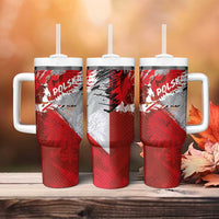 Polska Eagle Tumbler With Handle Poland Sporty Grunge Style - Wonder Print Shop