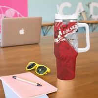 Polska Eagle Tumbler With Handle Poland Sporty Grunge Style - Wonder Print Shop