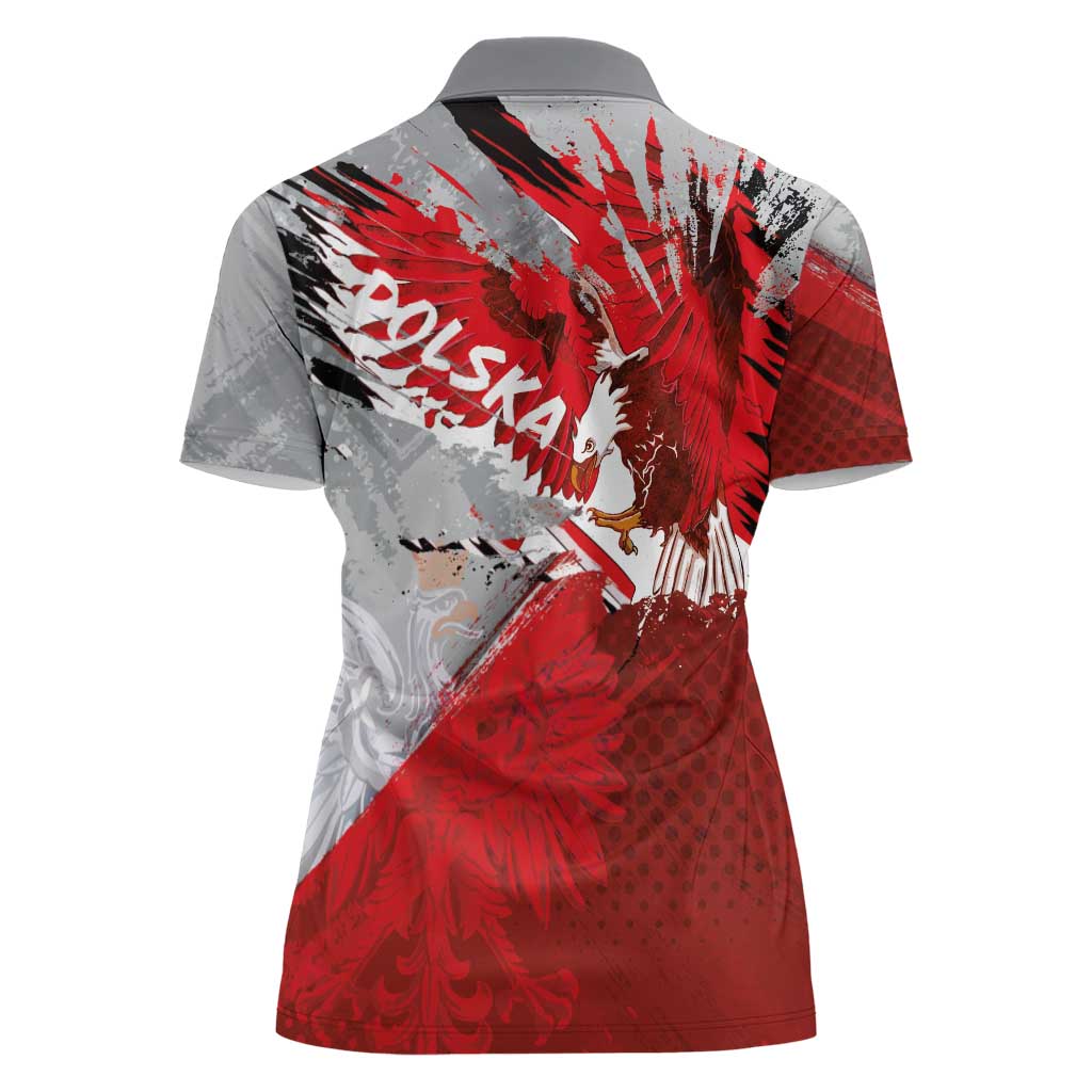 Polska Eagle Women Polo Shirt Poland Sporty Grunge Style - Wonder Print Shop