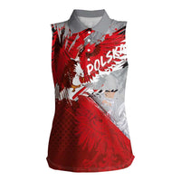 Polska Eagle Women Sleeveless Polo Shirt Poland Sporty Grunge Style - Wonder Print Shop