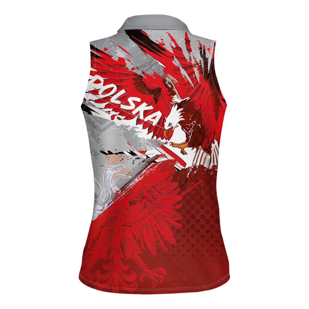 Polska Eagle Women Sleeveless Polo Shirt Poland Sporty Grunge Style - Wonder Print Shop