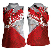 Polska Eagle Women Sleeveless Polo Shirt Poland Sporty Grunge Style - Wonder Print Shop