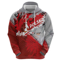 Polska Eagle Zip Hoodie Poland Sporty Grunge Style - Wonder Print Shop