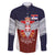 Serbia Family Matching Off The Shoulder Long Sleeve Dress and Hawaiian Shirt Double Headed Eage Emblem Sporty - Wonder Print Shop