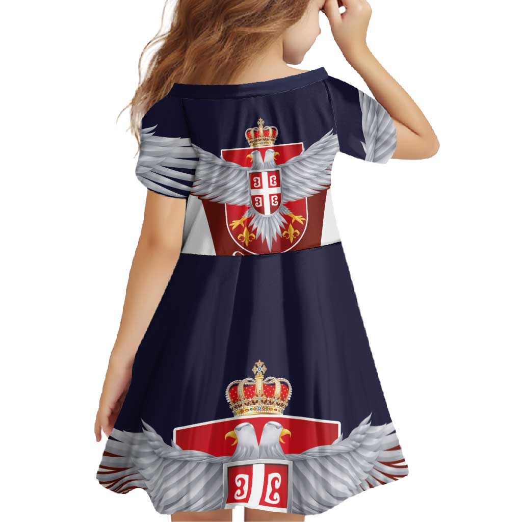 Serbia Family Matching Off Shoulder Maxi Dress and Hawaiian Shirt Double Headed Eage Emblem Sporty - Wonder Print Shop