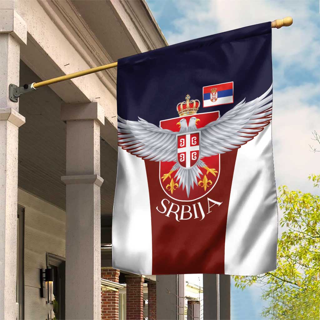 Serbia Garden Flag Double Headed Eage Emblem Sporty - Wonder Print Shop