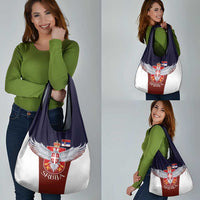 Serbia Grocery Bag Double Headed Eage Emblem Sporty - Wonder Print Shop