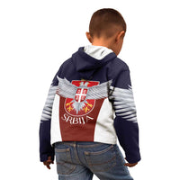 Serbia Kid Hoodie Double Headed Eage Emblem Sporty - Wonder Print Shop