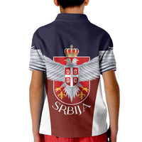 Serbia Kid Polo Shirt Double Headed Eage Emblem Sporty - Wonder Print Shop